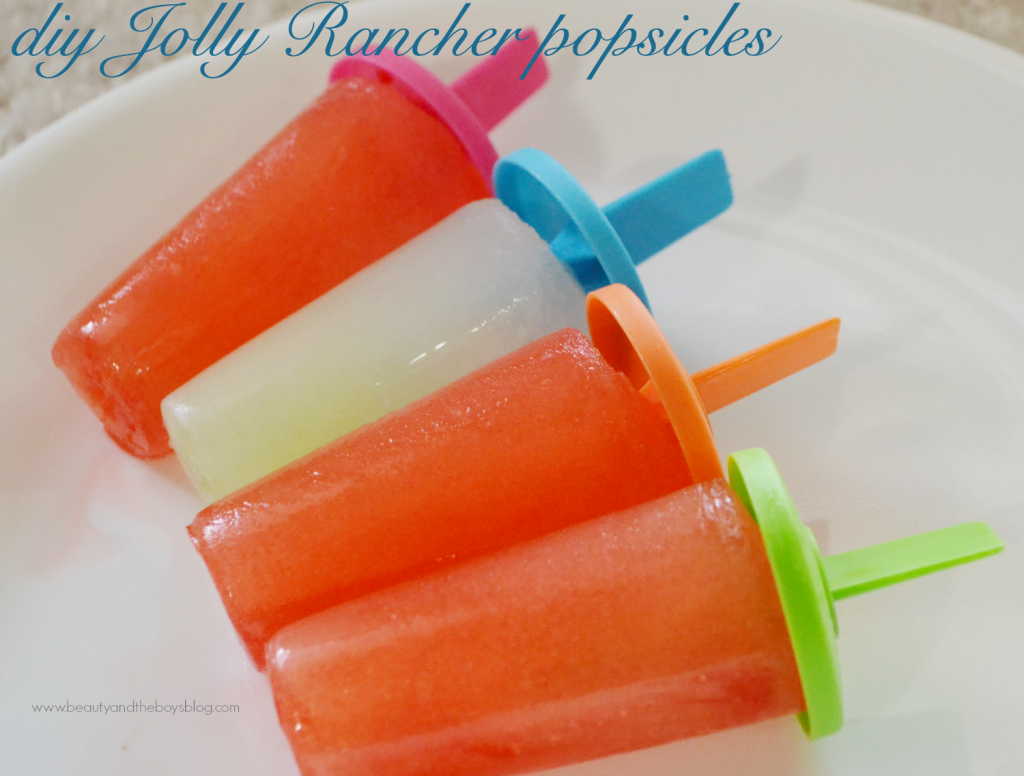 Beauty & The Boys // DIY Jolly Rancher Popsicles