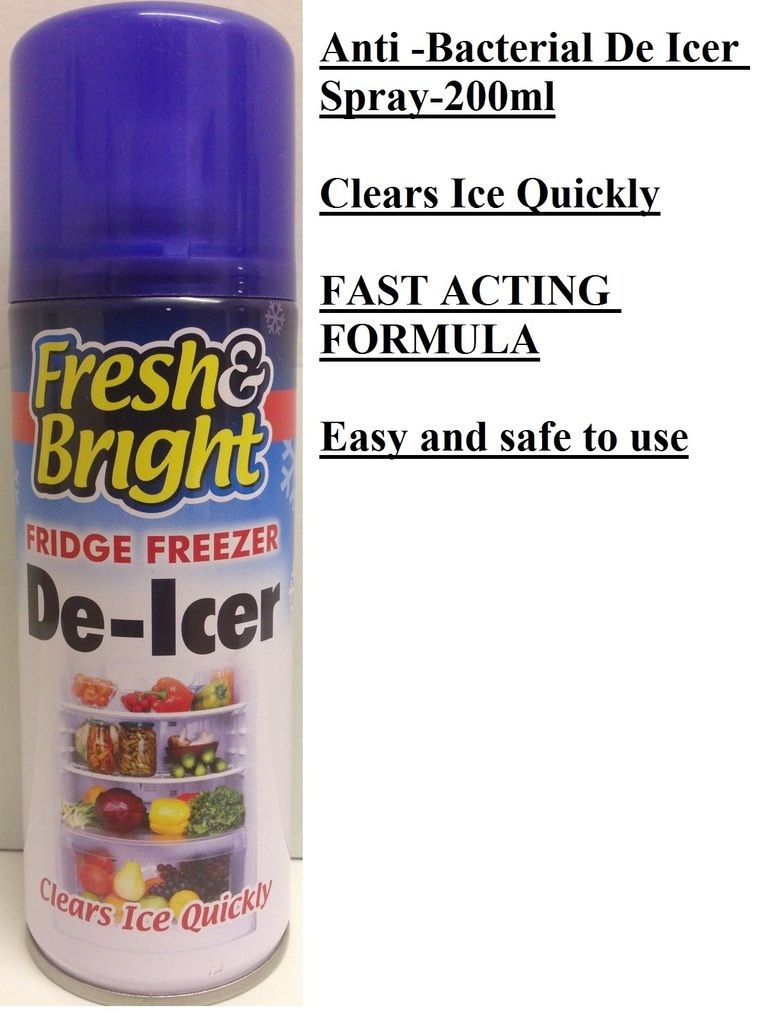 Fridge Freezer Cleaner Ice Remover DeIcer Spray 200ml AntiBacterial