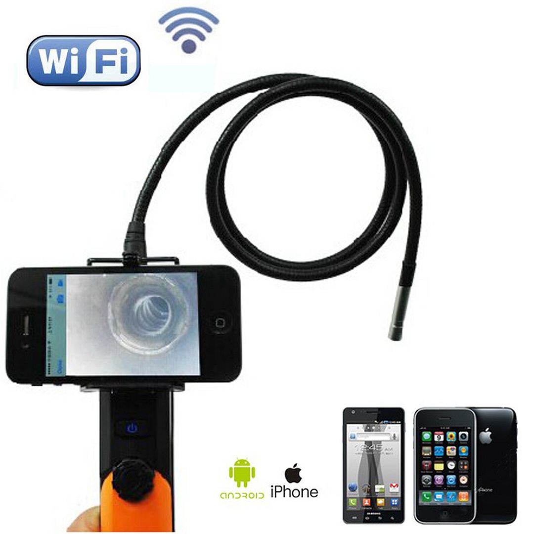 1M WiFi Inspection Camera Snake Borescope Wireless Endoscope For IPhone