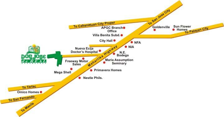 Don Jose De Real Subdivision Vicinity Map