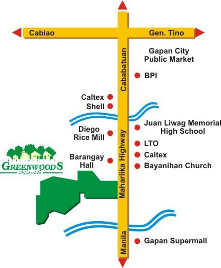 Grrenwoods North Subdivision Vicinity Map