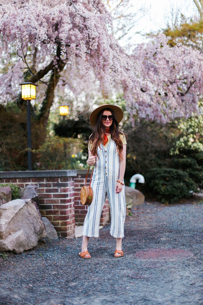 stripe jumpsuit