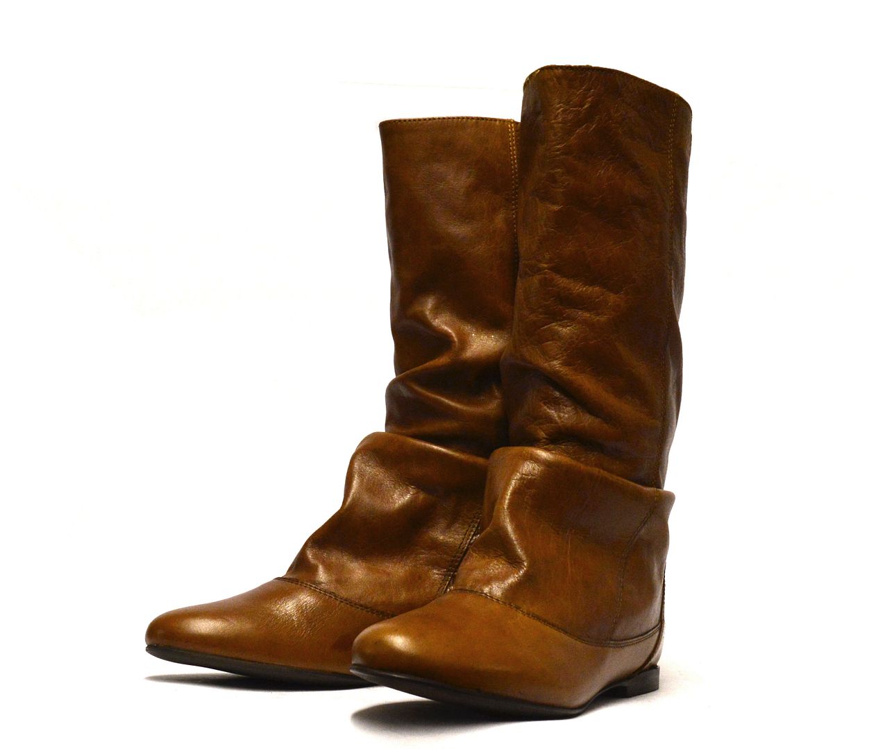 calf boots flat heel