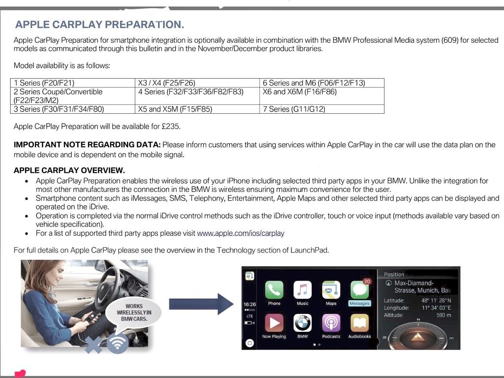 Idrive 5.0 and Apple CarPlay? Baby BMW Forum