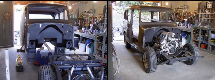 48-50 Willys Jeepster with a 6.4L Hemi on a JK chassis. | Pirate 4x4