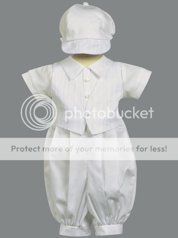 New Baby Boy Christening Baptism Cotton Suit Vest Outfit Set Tristan 0 18M