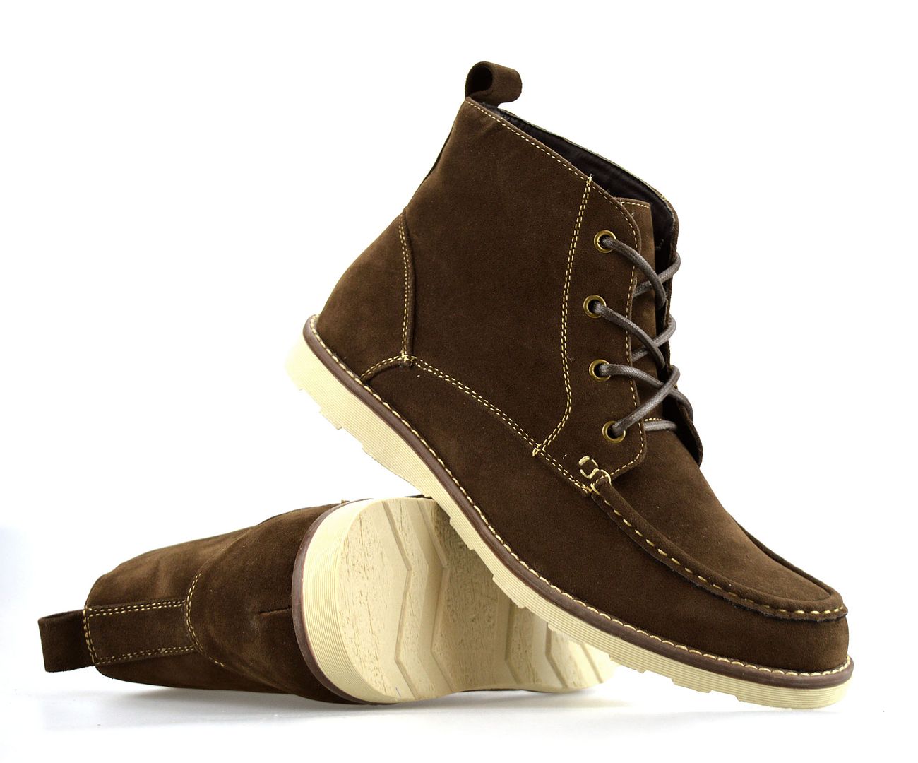 Mens Casual Faux Suede Walking Hiking Desert Chukka Lace Ankle Boots ...